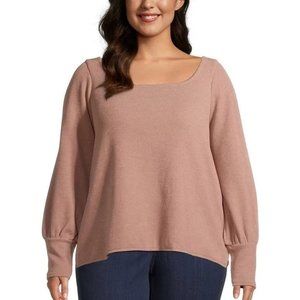 MADEWELL Jacquard Square Neck Top In Faded Mauve